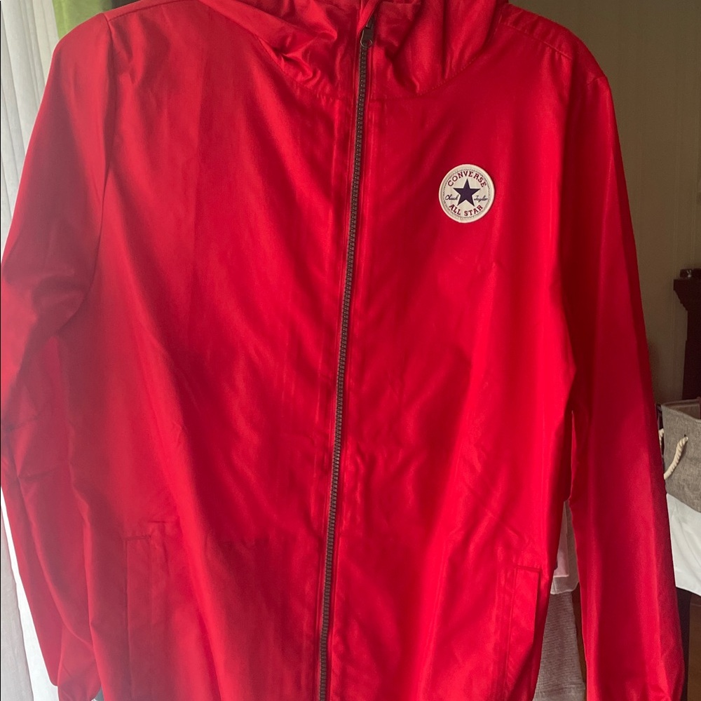 Converse Men's Vibrant Red Windbreaker